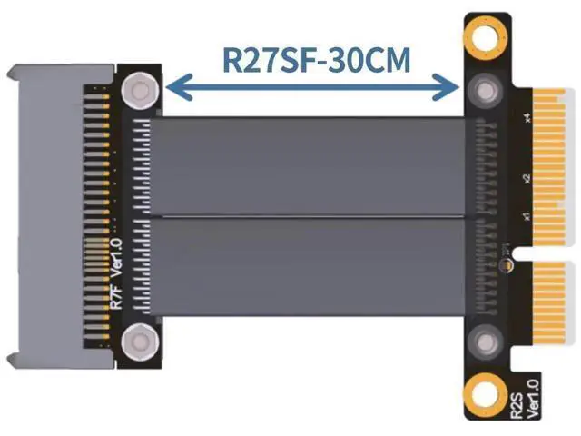 Alt view image 3 of 5 - R27SF 30cm U.2 SFF-8639 NVMe to PCIe 3.0 x4 Extension Cable, Up to 32Gbps High-Speed SSD Transfer Cord
