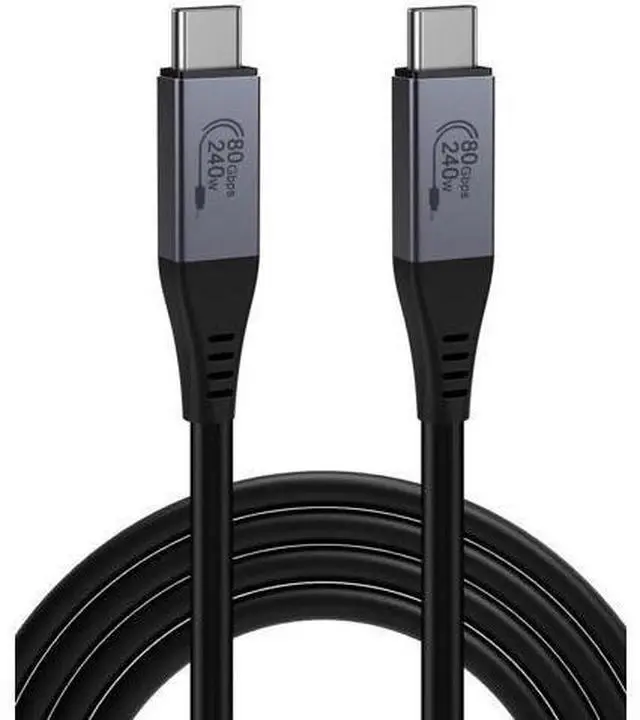 Main image of 5FT USB4 Cable, 80Gbps Bidirectional, 120Gbps Unidirectional Bandwidth, 8K@60Hz, 240W PD Charging, USB-IF Certified, Compatible with Thunderbolt 5/4/3, USB4, SSD, MacBook M4 Pro, Docks, eGPU