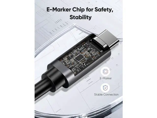 Alt view image 7 of 7 - 5FT USB4 Cable, 80Gbps Bidirectional, 120Gbps Unidirectional Bandwidth, 8K@60Hz, 240W PD Charging, USB-IF Certified, Compatible with Thunderbolt 5/4/3, USB4, SSD, MacBook M4 Pro, Docks, eGPU