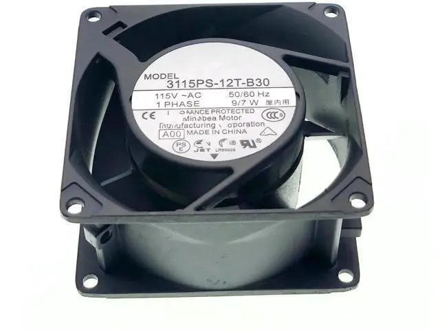 Alt view image 3 of 7 - 8038 808038mm AC Cooling Fan 3115PS-12T-B30 115V