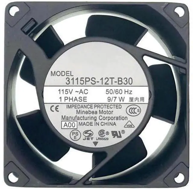 Main image of 8038 808038mm AC Cooling Fan 3115PS-12T-B30 115V