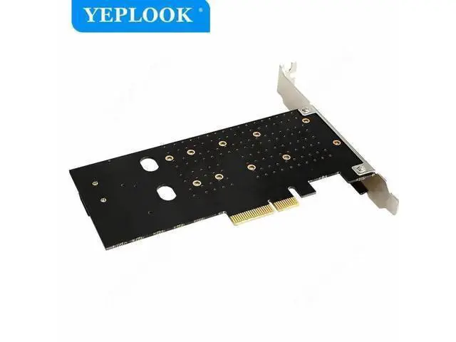Alt view image 3 of 6 - PCIe 4x to M.2 M Key & B Key Dual Slot Expansion Riser Card Model TXB044, Support NVMe PCIe & SATA NGFF SSD, Storage Converter Adapter for Gaming PC, BTC & Chia Mining Rig