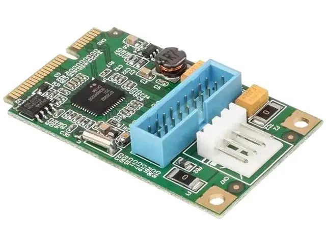 Alt view image 3 of 7 - E3-MPE202-2P Mini PCI-E USB 3.0 Expansion Card with 19-Pin Internal Female Header & USB 3.0 Extension Cable, 5Gbps Mini PCIe Adapter for Mini Host, Industrial PC Front Panel USB Expansion