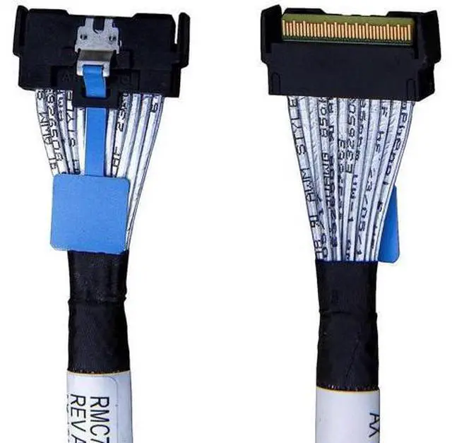 Main image of 80CM PCIe Gen5 MCIO Straight Cable, Mini Cool Edge IO SFF-TA-1016 74Pin x8 Male to Male Twinax Server Storage Cord