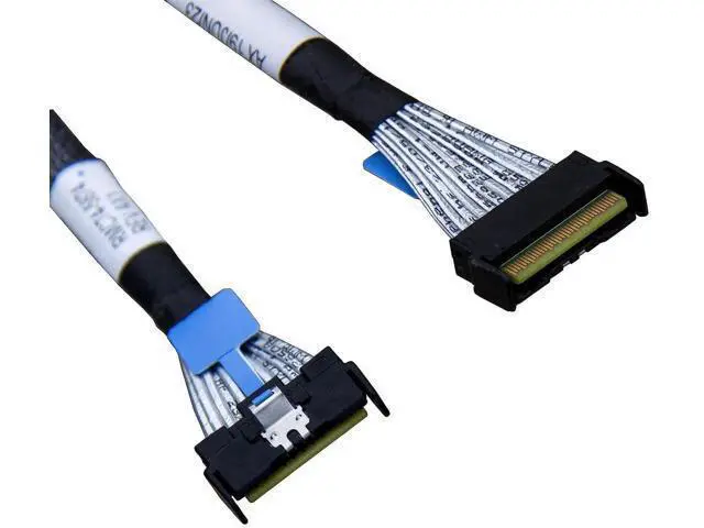 Alt view image 4 of 4 - 80CM PCIe Gen5 MCIO Straight Cable, Mini Cool Edge IO SFF-TA-1016 74Pin x8 Male to Male Twinax Server Storage Cord