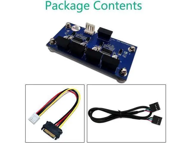 Alt view image 4 of 6 - 9-Pin USB 2.0 Header Splitter Hub, Motherboard 9Pin Male 1 to 4 Female Internal Extension Card, 2-to-8 Port USB 2.0 Internal Hub with Auxiliary Power Supply & Magnetic Base for PC Front Panel Expansio