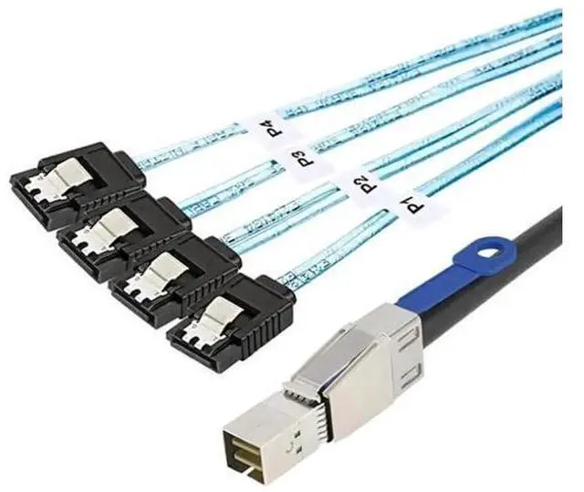 Main image of 1m SFF-8644 to 4 SATA Cable 6Gbps with IC