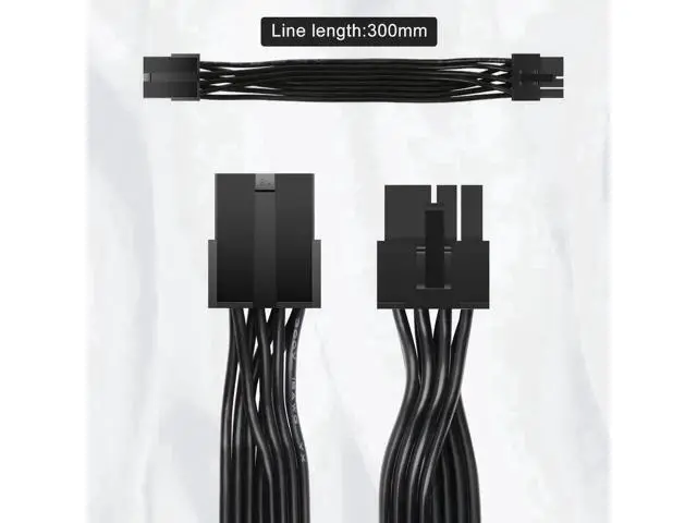 Alt view image 6 of 6 - 2 Pack 12 Inch PCIe 8Pin Power Extension Cables