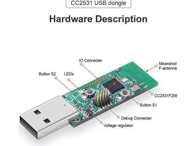 Alt view image 2 of 7 - 3 Pack CC2531 Zigbee USB Dongle Bare Board, Zigbee Packet Sniffer Protocol Analyzer USB Module, Compatible with BASICZBR3, S31 Lite zb, Works with Zigbee2MQTT for Smart Home DIY