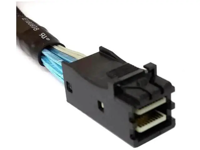 Alt view image 5 of 6 - 50CM Internal HD Mini SAS Cable SFF-8643 to U.2 SFF-8639, 12Gbps NVMe SSD Server Storage Cable with SATA Power