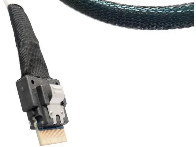 Alt view image 5 of 5 - 80cm SlimSAS 4X to Mini SAS HD 4X Cable, SFF-8654 38Pin to SFF-8643 36Pin, 24Gbps SAS / 8GT/s PCIe SAS3.0 Server Storage Cable