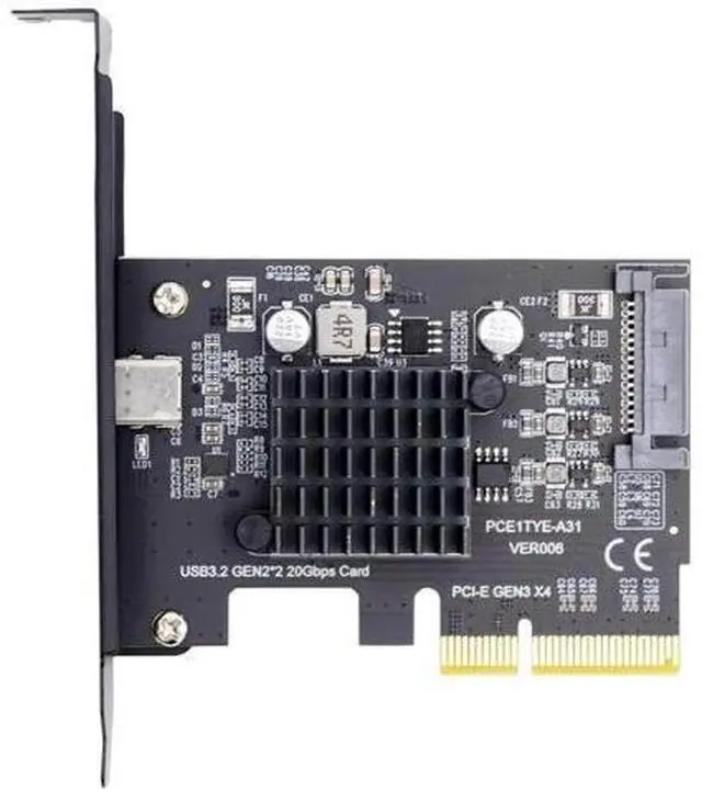 Main image of PCIe 4X to USB 3.2 Gen2 Type-C Expansion Card, 20Gbps