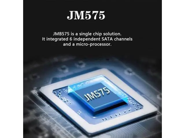 Alt view image 6 of 7 - NGFF B+M Key M.2 2280 to 5-Port SATA 3.0 6Gbps Port Multiplier Adapter, JMB575 PM Chip SATA Expansion Converter for Desktop PC & NAS Storage Upgrade