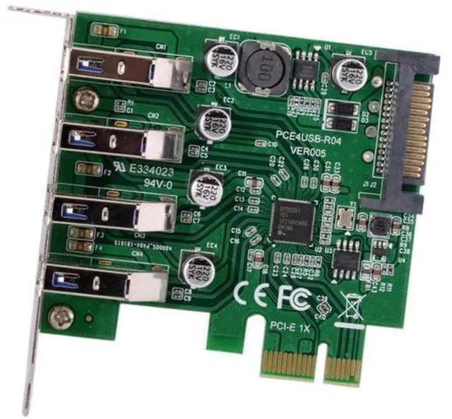 Main image of Low Profile 4-Port PCIe USB 3.0 Expansion Card 5Gbps