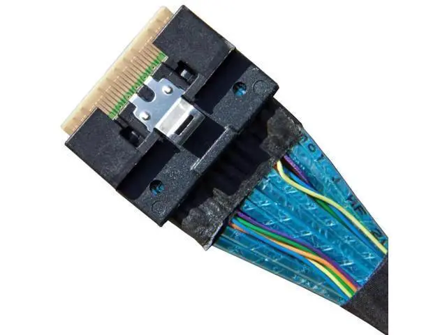Alt view image 3 of 4 - 80cm SlimSAS Splitter Cable, SFF-8654 74Pin 8X to Dual SFF-8643 36Pin 2×4X Mini SAS HD Server Internal Data Cable