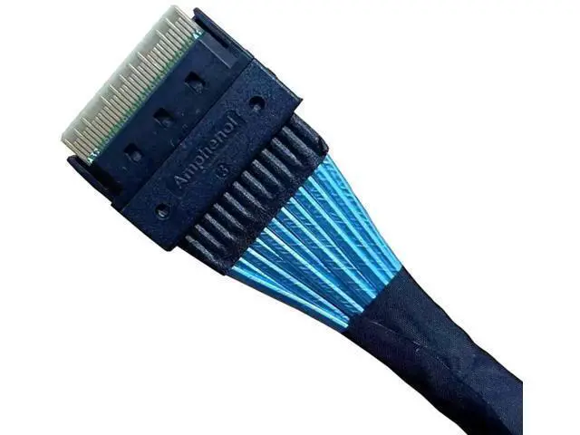 Alt view image 4 of 4 - 80cm SlimSAS Splitter Cable, SFF-8654 74Pin 8X to Dual SFF-8643 36Pin 2×4X Mini SAS HD Server Internal Data Cable