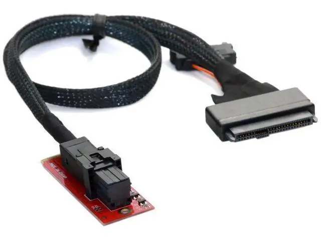 Alt view image 6 of 6 - SFF-8643 to U.2 SFF-8639 NVMe Cable Kit with SFF-8643 to NGFF M-Key Adapter, Motherboard Storage Expansion Set Compatible with Intel SSD 750 / P3600 / P3700 Enterprise SSD