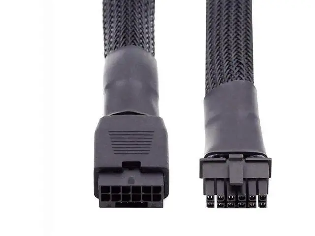 Alt view image 3 of 5 - 17cm 12VHPWR Male to Female Extension Cable, ATX3.0 PCIe5.0 16Pin(12+4) GPU Power Cord