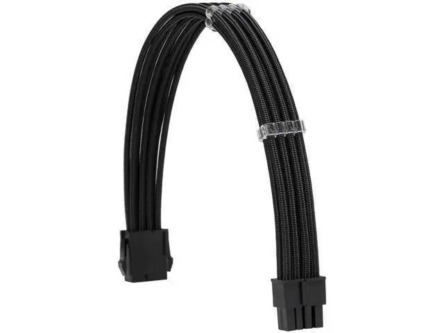 Alt view image 4 of 6 - Black Braided PSU Extension Cable Kit, 18AWG ATX 24Pin + EPS 8Pin + PCI-E 8Pin Cables with Cable Combs for Motherboard & GPU