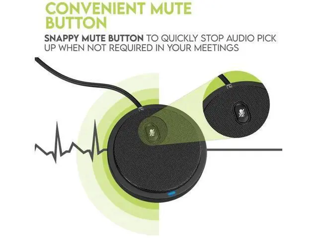 Alt view image 4 of 6 - Conference USB Desktop Microphone, Omnidirectional PC Mic with Mute Button & LED Indicator, Plug and Play for Online Meeting, Class, Skype, Zoom and Recording, No Built-in Speaker