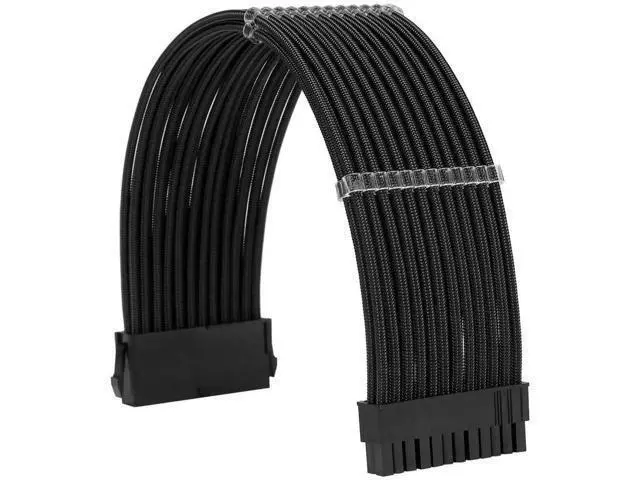 Alt view image 6 of 6 - Black Braided PSU Extension Cable Kit, 18AWG ATX 24Pin + EPS 8Pin + PCI-E 8Pin Cables with Cable Combs for Motherboard & GPU