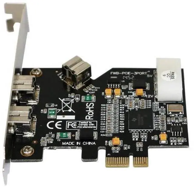 Main image of PCIe x1 3-Port IEEE 1394B FireWire 800 Controller Card