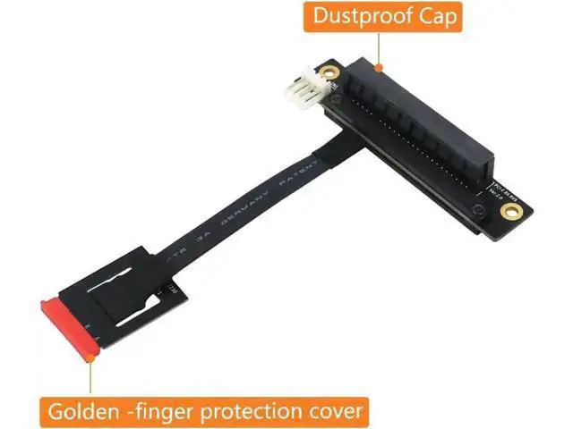 Alt view image 3 of 6 - 270 Degree M.2 NGFF Dual Key A-E to PCIe X8 Riser Adapter Cable with 4Pin FDD Power Port, M.2 A-E Key PCI Express 8X Extension Add-On Card