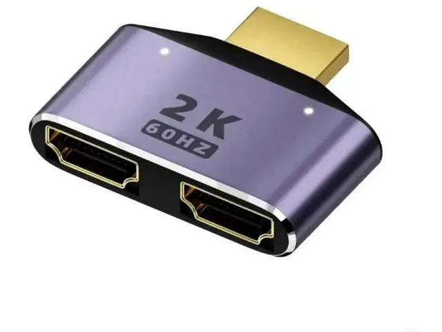 Alt view image 2 of 3 - 5-Pack HDMI Splitter 1 in 2 Out, 2K 1x2 Ports Powered Splitter, Full Ultra HD 1080P 3D Support for TV Monitor Projector