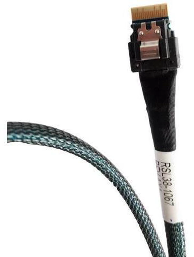 Alt view image 3 of 5 - 1M Slimline SAS Cable SFF-8654 4i 38Pin to SFF-8087 4i 36Pin, PCIe 4.0 & SAS 3.0 Dual Protocol Server Storage Cable