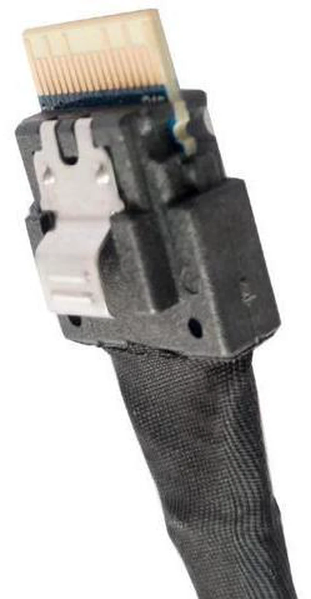 Alt view image 4 of 5 - 1M Slimline SAS Cable SFF-8654 4i 38Pin to SFF-8087 4i 36Pin, PCIe 4.0 & SAS 3.0 Dual Protocol Server Storage Cable