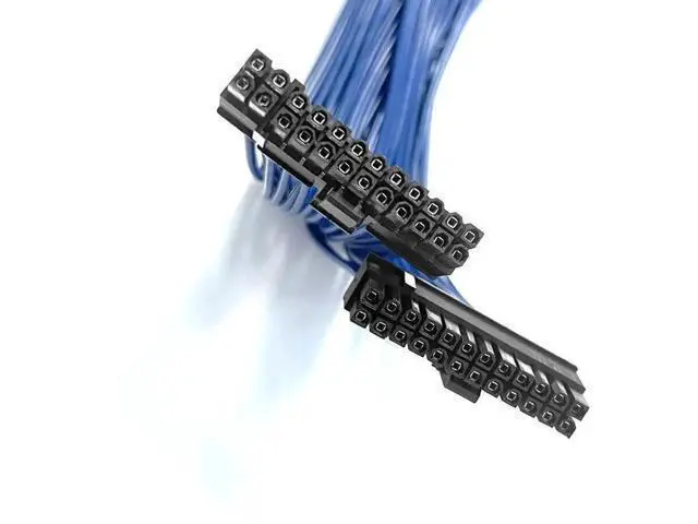 Alt view image 2 of 7 - 23.5cm ATX 24Pin 1-to-2 Y Splitter PSU Extension Cable, Male to Female Power Splitter Cord Replacement