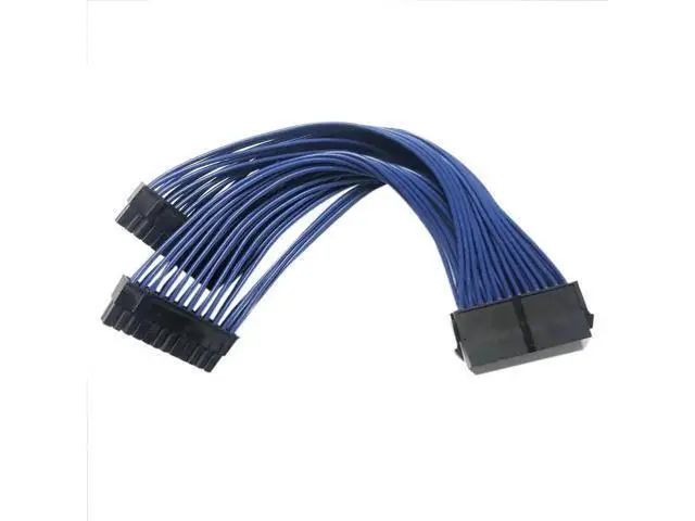 Alt view image 6 of 7 - 23.5cm ATX 24Pin 1-to-2 Y Splitter PSU Extension Cable, Male to Female Power Splitter Cord Replacement