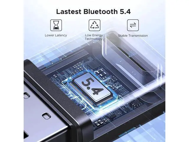 Alt view image 6 of 6 - UGREEN USB Bluetooth 5.4 Adapter for PC, Bluetooth Dongle Receiver Transmitter EDR & BLE, Plug & Play for Windows 11/10/8.1, Wireless Connect Keyboard, Mouse, Headphones, Speakers, Printers for Deskto