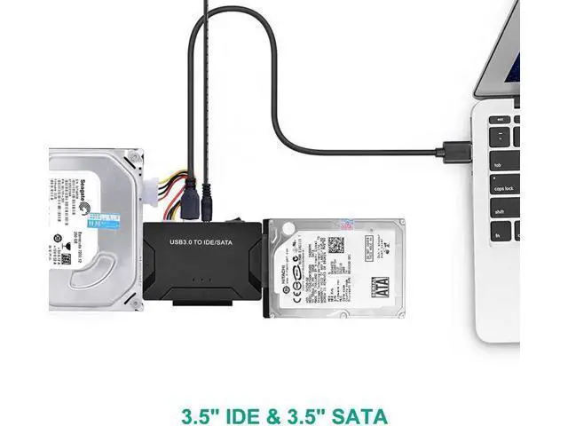 Alt view image 2 of 5 - IDE SATA to USB 3.0 Hard Drive Converter, SATA IDE Combo Adapter with 12V 2A Power Supply, Compatible with 2.5/3.5 Inch SATA IDE HDD SSD, Supports Up to 6TB Storage Drives
