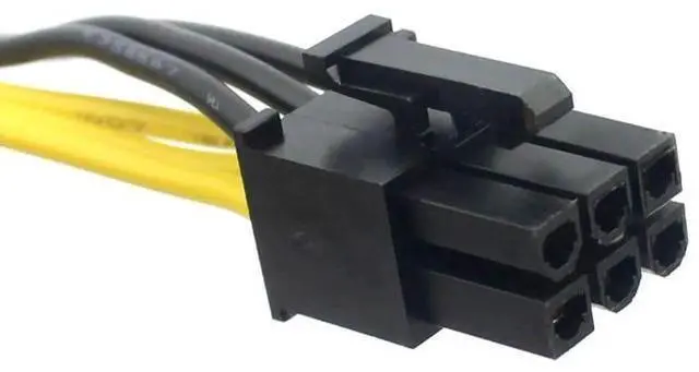 Alt view image 6 of 7 - 2 Pack 6Pin Male to Dual 8Pin(6+2) Male PCIe Splitter Power Cable, 18AWG Ribbon Extension Cord for Graphics Card