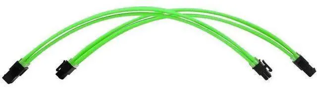 Alt view image 4 of 6 - Green Braided PSU Extension Cable Kit, 18AWG ATX 24Pin + EPS 8Pin + PCIe 8Pin Cables with Cable Combs