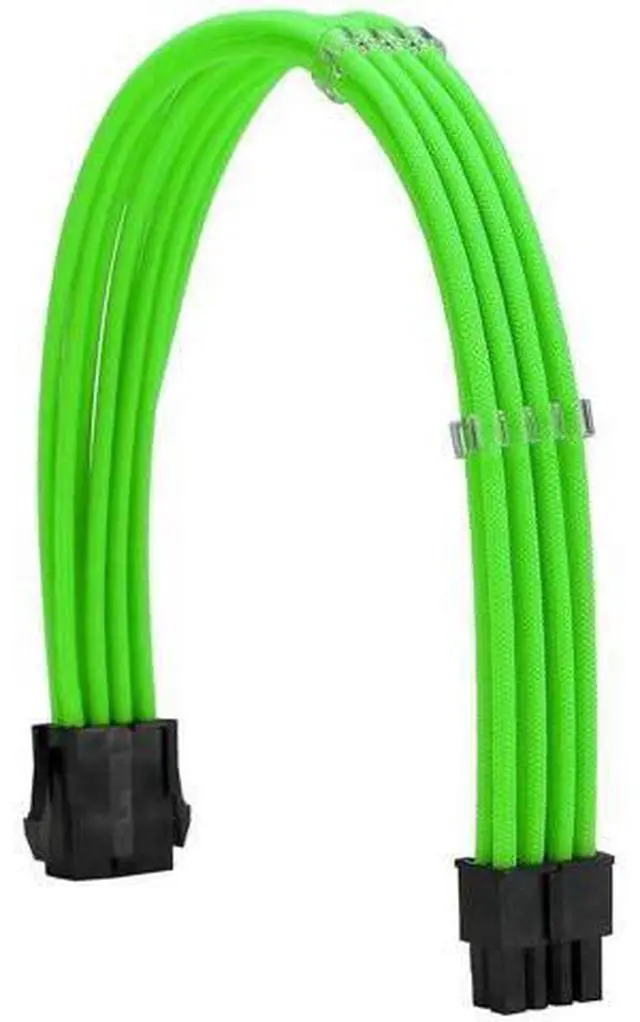 Alt view image 3 of 6 - Green Braided PSU Extension Cable Kit, 18AWG ATX 24Pin + EPS 8Pin + PCIe 8Pin Cables with Cable Combs