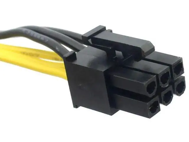 Alt view image 6 of 7 - 2 Pack 6Pin Male to Dual 8Pin(6+2) Male PCIe Splitter Power Cable, 18AWG Ribbon Extension Cord for Graphics Card