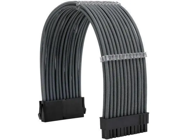 Alt view image 2 of 6 - Grey Braided PSU Extension Cable Kit, 18AWG ATX 24Pin + EPS 8Pin + PCIe 8Pin Cables with Cable Combs