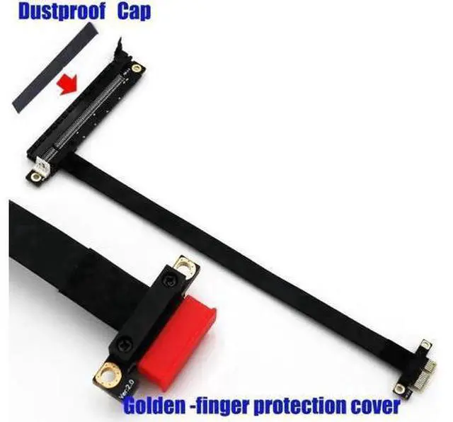 Alt view image 3 of 6 - PCIe 1x to 16x Flexible Riser Extension Cable, SATA to IDE 4Pin Powered PCI-E Adapter Card for GPU Mining Rigs