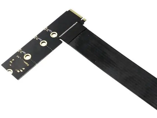 Alt view image 4 of 6 - Dual Protocol PCIe 4.0 M.2 M Key NVME SSD Extension Riser Cable Adapter, Compatible with 2230/2242/2260/2280 M.2 PCI-E & NGFF SATA SSD