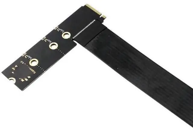 Main image of Dual Protocol PCIe 4.0 M.2 M Key NVME SSD Extension Riser Cable Adapter, Compatible with 2230/2242/2260/2280 M.2 PCI-E & NGFF SATA SSD