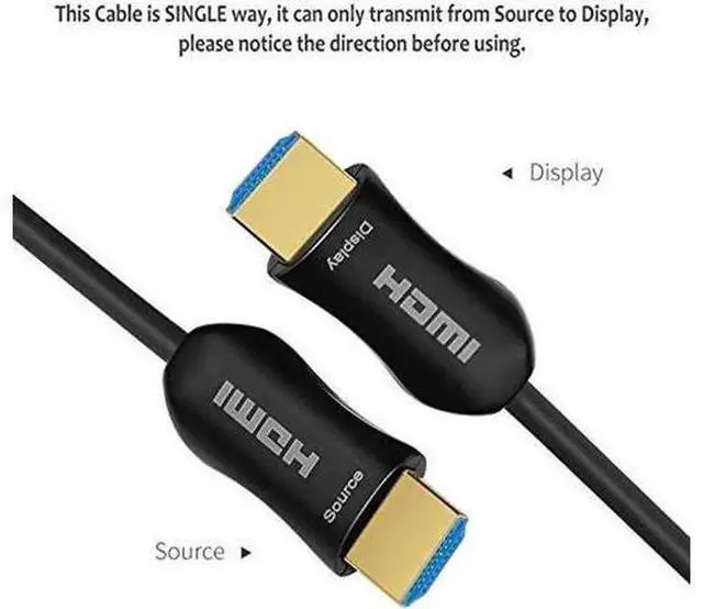 Alt view image 3 of 7 - Fiber HDMI Cable , 4K@60Hz 18.2Gbps High Speed HDMI Fiber Optic Cable HDMI 2.0b Fiber Optic Cable ARC, HDCP2.2, 3D, Subsampling 4:4:4/4:2:2/4:2:0 Slim and Flexible HDMI - 10 ft.
