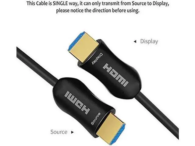 Alt view image 3 of 7 - 3.3FT Fiber Optic HDMI 2.0b Cable, 18.2Gbps 4K@60Hz HDMI Cord Support ARC HDCP2.2 3D 4:4:4 Color Sampling