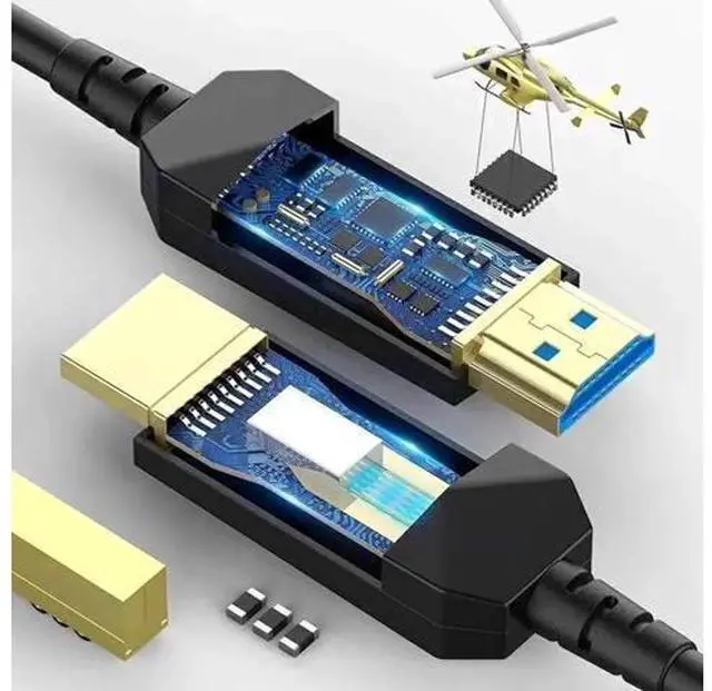Alt view image 7 of 7 - Fiber HDMI Cable , 4K@60Hz 18.2Gbps High Speed HDMI Fiber Optic Cable HDMI 2.0b Fiber Optic Cable ARC, HDCP2.2, 3D, Subsampling 4:4:4/4:2:2/4:2:0 Slim and Flexible HDMI - 10 ft.
