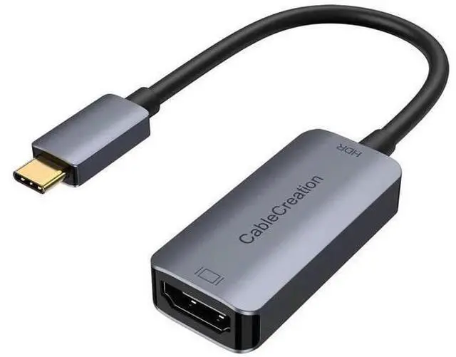 Main image of 4K@60Hz HDR USB C to HDMI Adapter, Aluminum Thunderbolt 3 Type C Male to HDMI Female Converter Compatible with MacBook Pro/Air, iPad Pro, Surface Book 2, Galaxy S22 S20 for Home Office