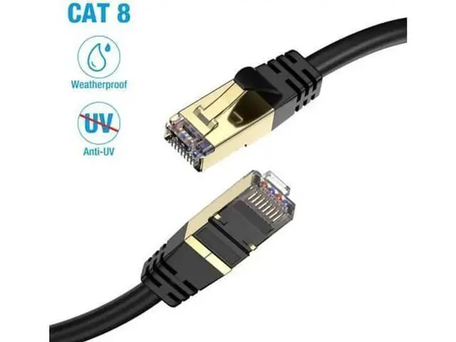 Alt view image 2 of 7 - 50FT Heavy Duty Cat8 Ethernet Cable, 26AWG High Speed LAN Network Cord, 40Gbps 2000MHz Internet Cable with Gold Plated RJ45 Connectors for Router, Modem & Gaming Devices