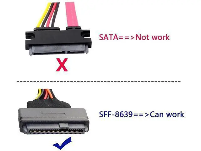 Alt view image 2 of 7 - 2 in 1 Combo M.2 NVMe/NGFF SATA SSD to U.2 SFF-8639 Converter Adapter Card, Supports M Key NVMe & B Key SATA M.2 Drives, Note: NVMe to SATA Conversion Not Supported