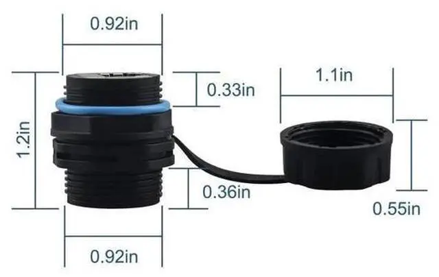 Alt view image 5 of 7 - 2 Pack Panel Mount Waterproof Shielded RJ45 Female to Female Coupler with Dust Caps, Pure Copper Outdoor LAN Cable Extension Connector Compatible with Cat5 Cat6 Cat6A Cat7 Ethernet Cables