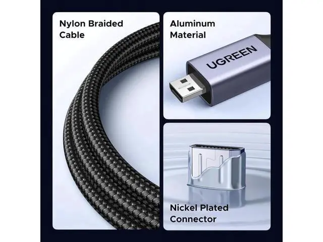 Alt view image 7 of 7 - 0.8FT UGREEN Bidirectional Micro HDMI Male to HDMI Female Adapter Cable, HDMI 2.1 48Gbps Supports 8K@60Hz 4K@240Hz HDR Dolby VRR